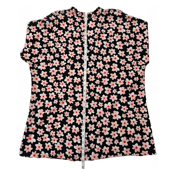 Cabi Suave Harmony Blouse Starflower Floral Short Sleeve Top Blouse - Picture 10 of 14